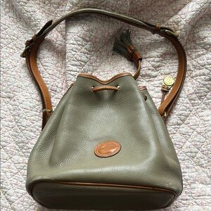 Vintage Dooney & Bourke Taupe-y Gray and Shoulder Bag